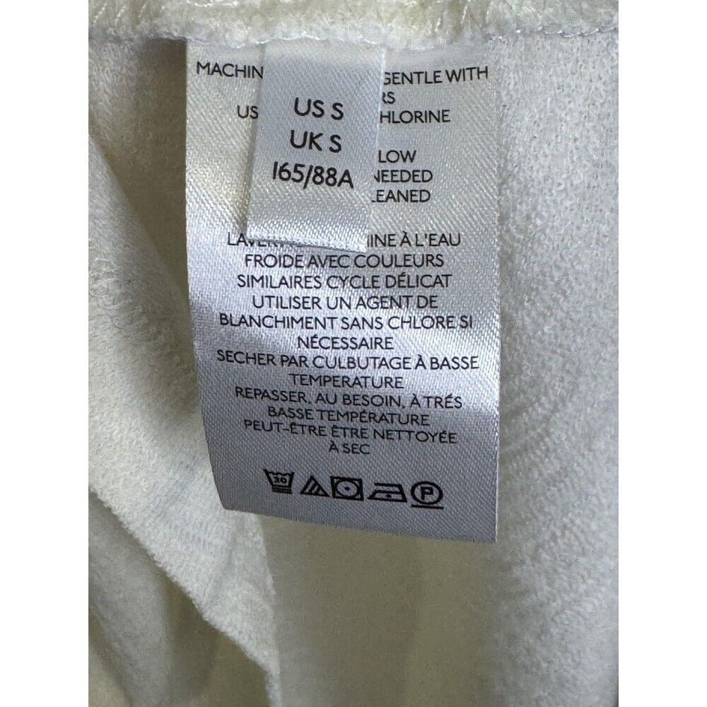 Pilcro Shirt Womens Small White Ruffle Henley Long Sleeve Jersey Tee Top - Picture 6 of 8